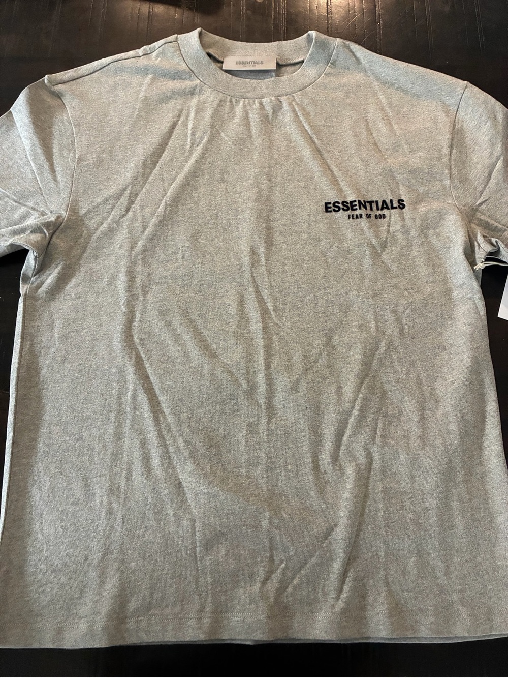Essentials Fear of God Light Grey Short Sleeve Logo Tee